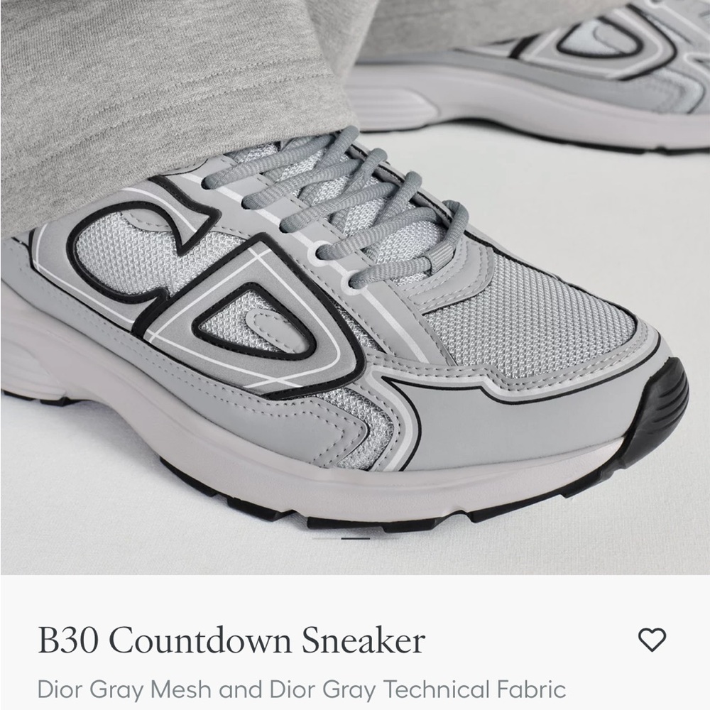Dior Gray B30 Countdown Sneakers